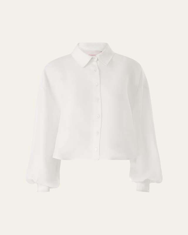Overized Crop Button Down Top